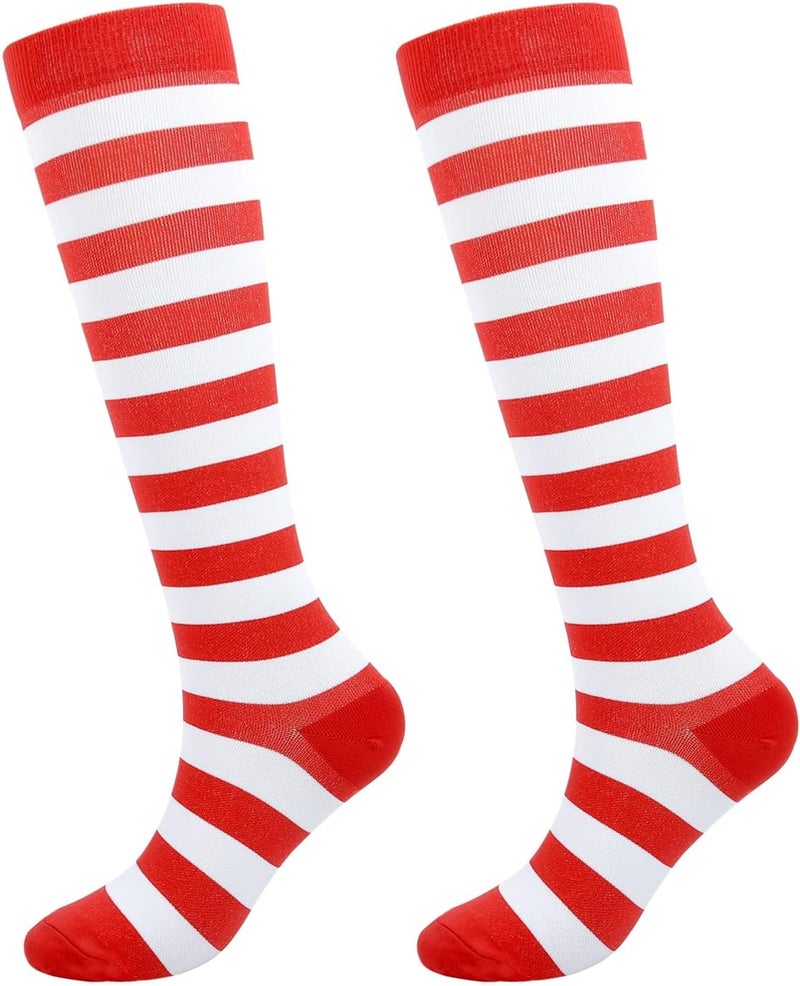 Junely Compression Socks for Women Knee High for Running Athletic Nurses Pregnant Women Work Support Travel Flight Sports - Image 1